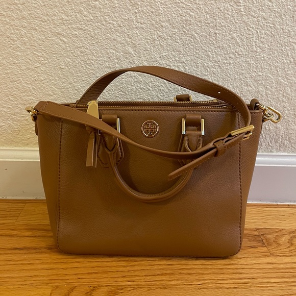 Tory Burch Small Robinson Pebbled Leather Tote Bag